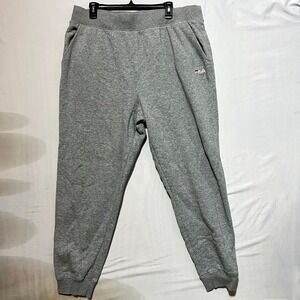 Fila Jogger Pants Men's 2XL Heather‎ Gray Fleece Lined Slash Pockets High-Rise